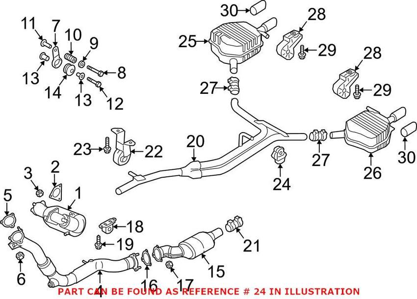 Audi Exhaust System Hanger 4H0253147